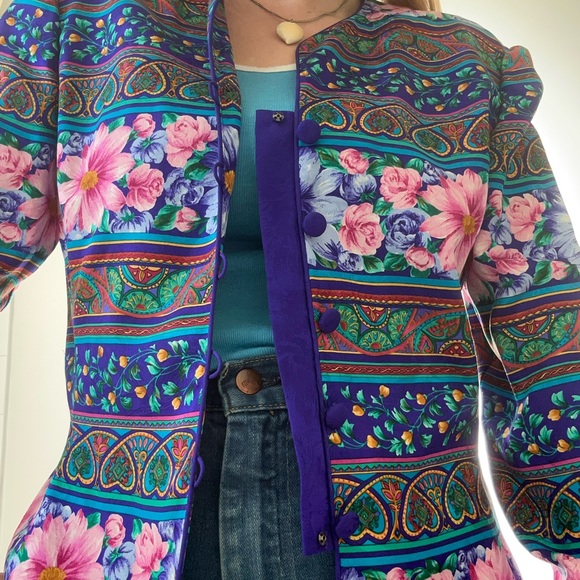 Vintage Silk Blazer - Picture 2 of 5